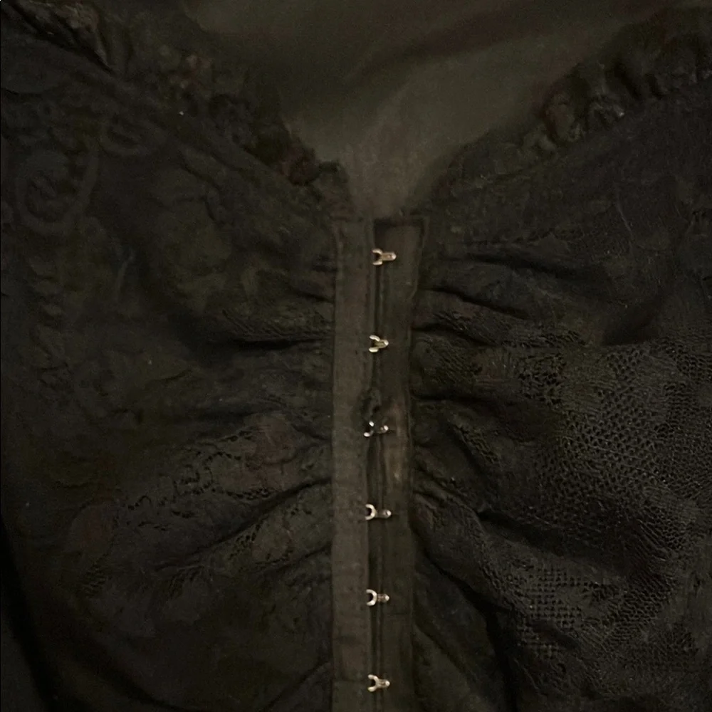 Midnight Velvet Black Ruched Camisole Blouse - Picture 2 of 7